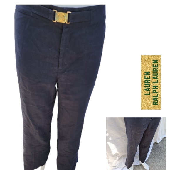 Lauren Ralph Lauren.cropped vintage linen pants 8 NWT - Picture 1 of 12